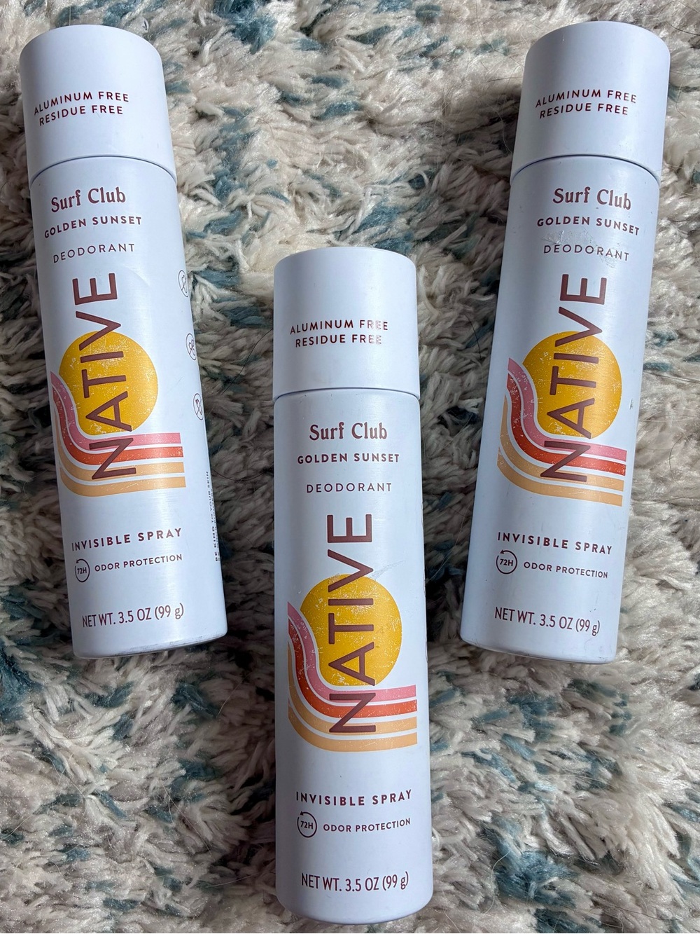 NEW lot 3 Native deodorant spray Full size Bundle all 3 nontoxic natural body